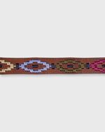 Load image into Gallery viewer, 1 1/8" Polo Belt in Berry/Green/Navy Multi Medium Brown Leather