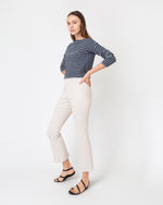 Load image into Gallery viewer, Faye Flare Cropped Pant in Taupe Garment-Dyed Stretch Twill
