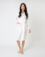 Load image into Gallery viewer, Darcey Robe in White Cotton Lawn