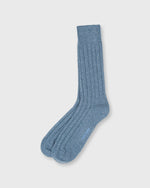 Load image into Gallery viewer, Trouser Dress Socks in Denim Blue Cashmere