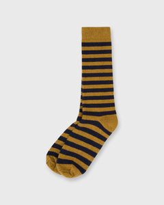 Rugby Stripe Socks in Ochre/Navy