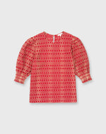 Load image into Gallery viewer, Renata Top in Red/Natural Rustic Jacquard
