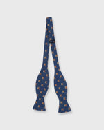 Load image into Gallery viewer, Silk Repp Club Bow Tie Navy Fox