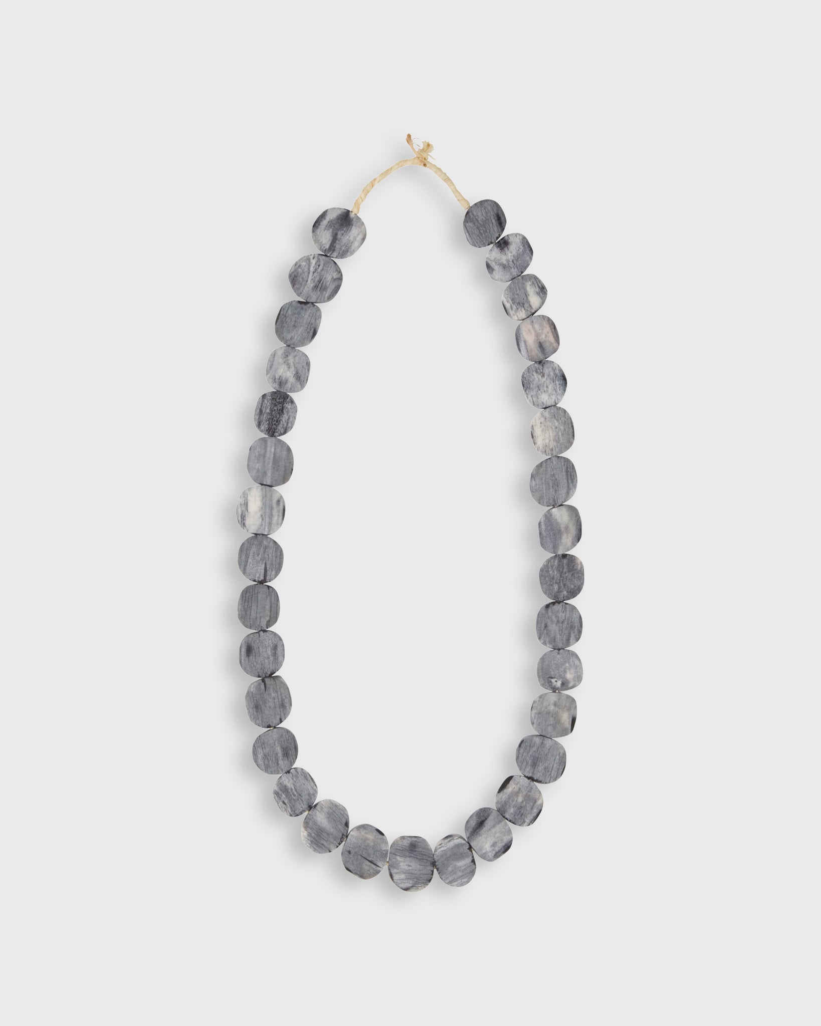 Flat Disk Cowbone Beads in Slate Grey