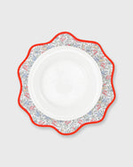 Load image into Gallery viewer, Scallop Edge Placemat in Yellow/Blue Multi Hope Springs Liberty Fabric