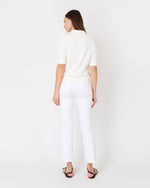 Load image into Gallery viewer, Half-Sleeved Georgina Sweater in Ivory Cotton/Silk