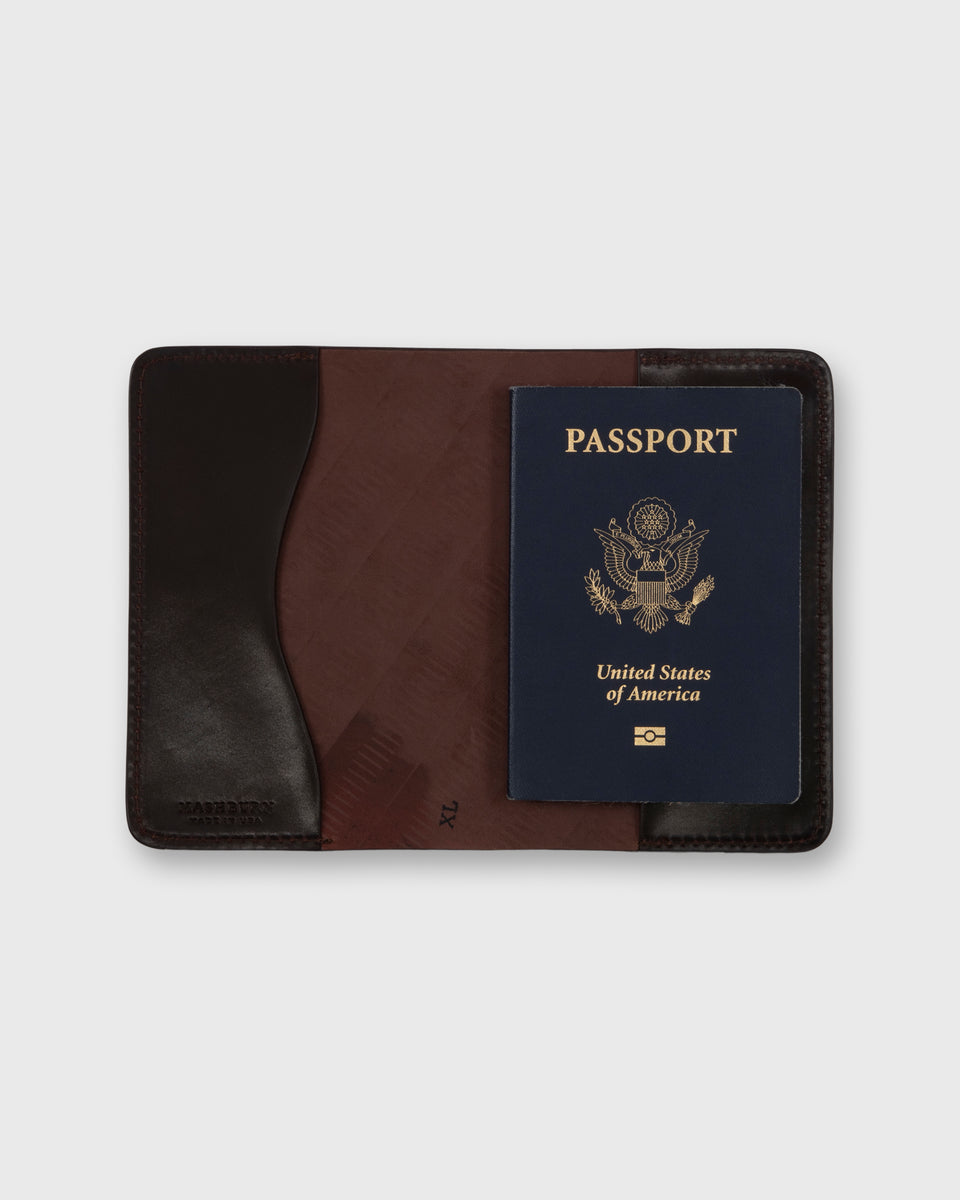 Passport Holder in Dark Brown Cordovan | Shop Mashburn