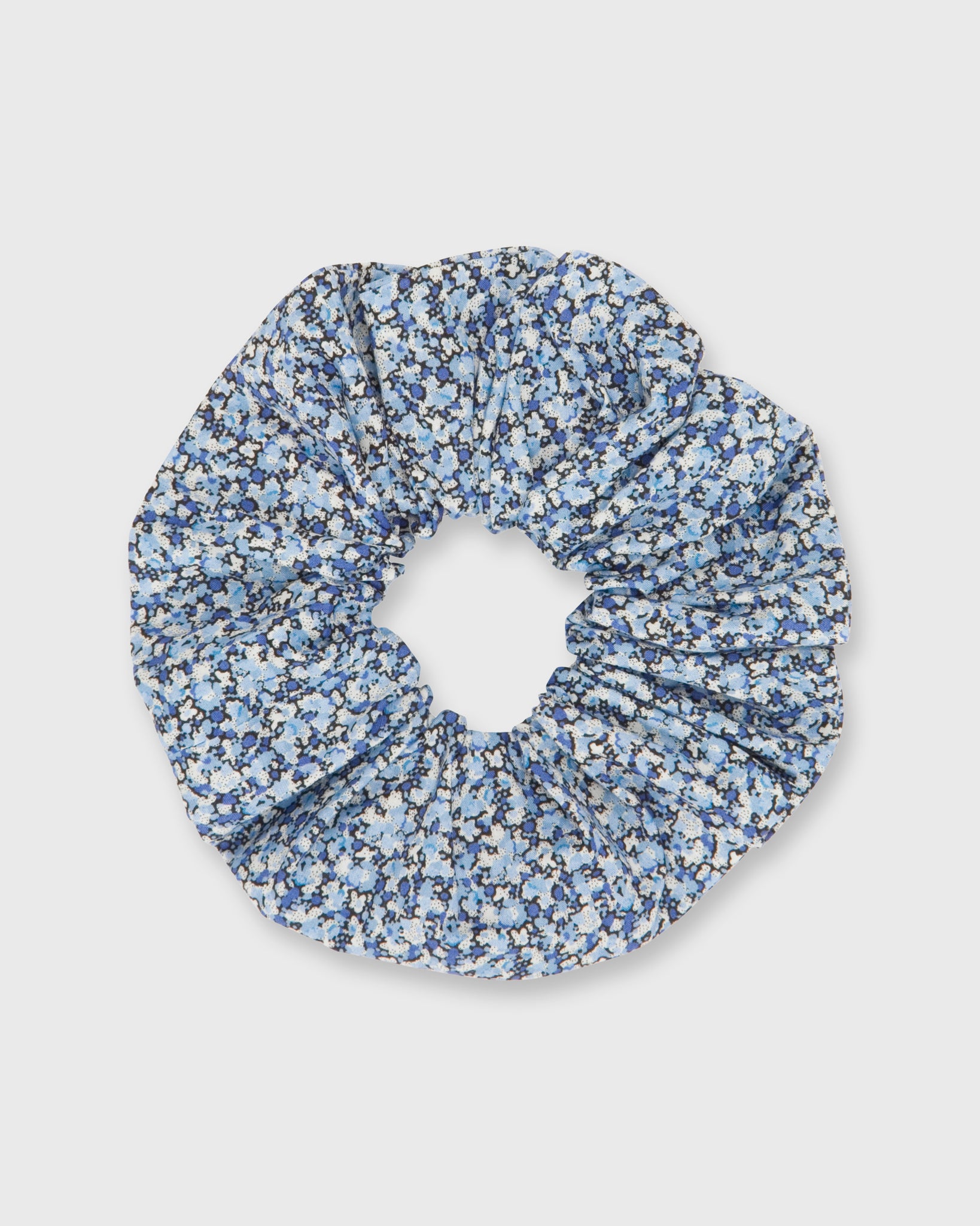 Large Scrunchie in Blue Multi Pepper Liberty Fabric