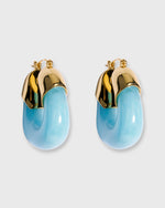 Load image into Gallery viewer, Organic Hoop Earrings in Pool