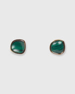 Load image into Gallery viewer, Bay Stud Earrings in Malachite
