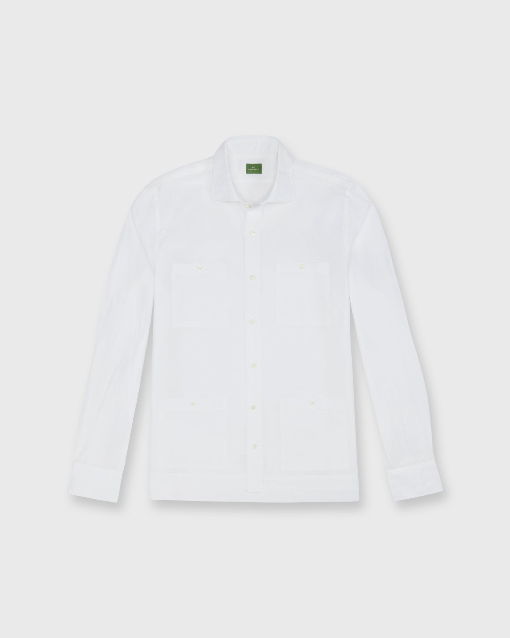 Long-Sleeved Marquez Shirt in White Cotolino