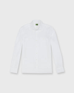 Long-Sleeved Marquez Shirt in White Cotolino