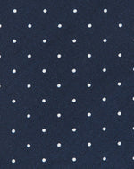 Load image into Gallery viewer, Irish Poplin Tie Navy/White Dot
