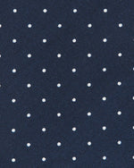Load image into Gallery viewer, Irish Poplin Tie Navy/White Dot
