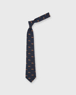 Load image into Gallery viewer, Silk Club Tie in Navy Fox