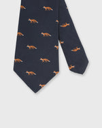 Load image into Gallery viewer, Silk Club Tie in Navy Fox