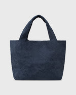 Load image into Gallery viewer, Mercato Handwoven Tote in Navy Coated Cotton
