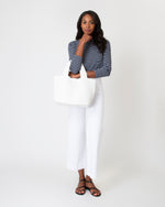 Load image into Gallery viewer, Mercato Handwoven Tote in White Leather
