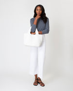 Load image into Gallery viewer, Mercato Handwoven Tote in White Leather