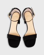 Load image into Gallery viewer, High Ankle-Wrap Block Heel in Black Suede