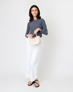 Load image into Gallery viewer, Small Annalisa Satchel Bag in Beige Leather