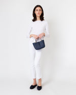 Load image into Gallery viewer, Small Annalisa Satchel Bag in Navy Leather