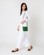 Load image into Gallery viewer, Lucette Crossbody Bag in Green Leather