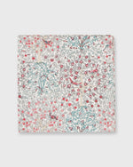 Load image into Gallery viewer, Cotton Print Pocket Square in Red/Green Jesse &amp; Jean Liberty Fabric

