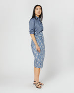 Load image into Gallery viewer, Ashley Pareo in Blue Picot Liberty Fabric