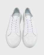 Load image into Gallery viewer, Low-Top Lace-Up Sneaker in White Perforated Leather
