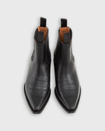 Load image into Gallery viewer, Short Cowboy Boot in Black Leather
