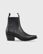 Load image into Gallery viewer, Short Cowboy Boot in Black Leather