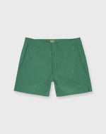 Load image into Gallery viewer, Zip-Front Standard Swim Short in Pine Nylon