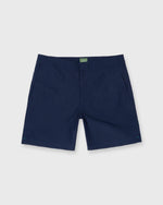 Load image into Gallery viewer, Zip-Front Mid-Length Swim Short in Navy Nylon