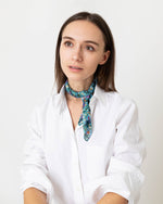 Load image into Gallery viewer, Anyway Scarf in Baby Blue Multi Forbidden Orchard Liberty Fabric Silk
