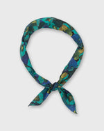 Load image into Gallery viewer, Anyway Scarf in Navy/Turquoise/Gold Jemma Rose Liberty Fabric