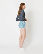Load image into Gallery viewer, Track Short in Blue/Mint Betsy Berry Liberty Fabric