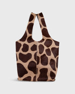 Load image into Gallery viewer, Large Paola Bucket Bag in Giraffe Calf Hair