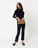 Load image into Gallery viewer, Zip Clutch in Leopard Calf Hair