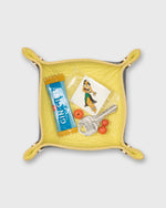 Load image into Gallery viewer, Two-Tone Soft Small Square Tray in Citron/Military Leather