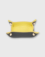 Load image into Gallery viewer, Two-Tone Soft Small Square Tray in Citron/Military Leather
