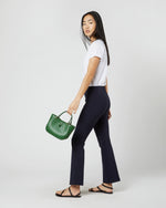 Load image into Gallery viewer, Small Annalisa Satchel Bag in Green Leather