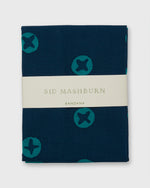 Load image into Gallery viewer, Bandana in Navy/Surf Button Batik