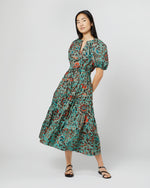 Load image into Gallery viewer, Olina Dress in Jade Trailing Lotus