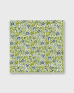 Load image into Gallery viewer, Linen Print Pocket Square in Bone/Sage Floral