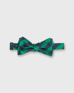 Load image into Gallery viewer, Silk Bow Tie in Green Kinsey Stripe