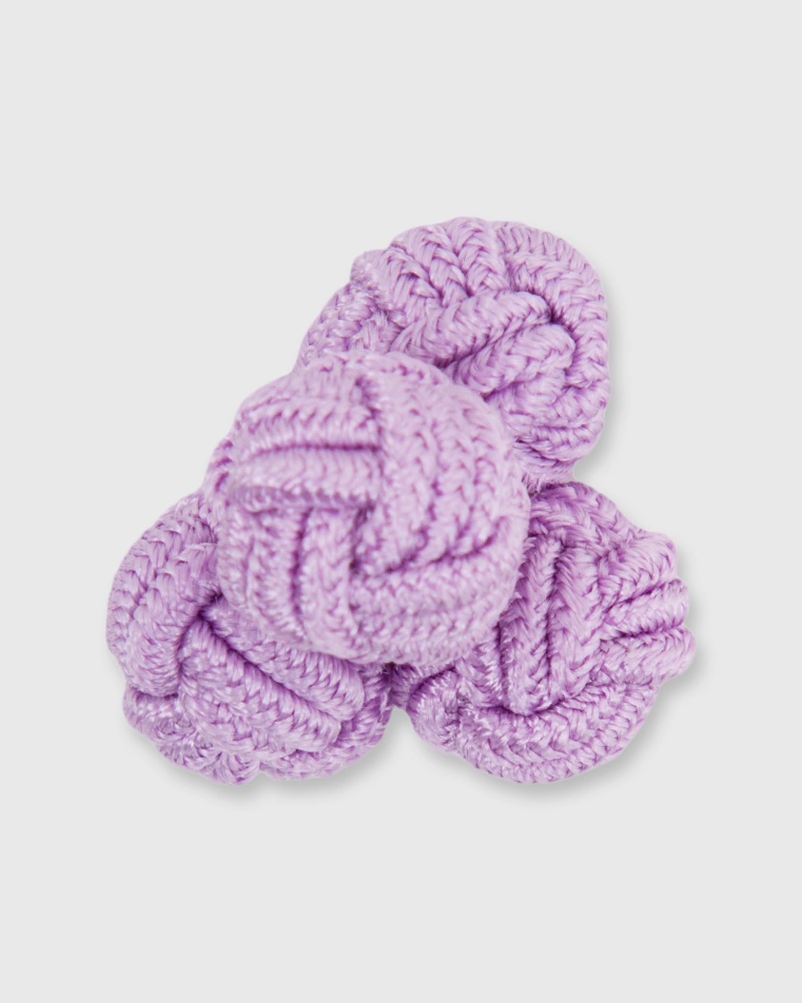 Small Silk Knot Cufflinks Lavender