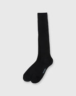 Load image into Gallery viewer, Over-The-Calf Dress Socks Black Extra Fine Merino

