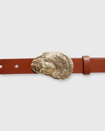 Load image into Gallery viewer, Oyster Shell Belt Buckle Brass