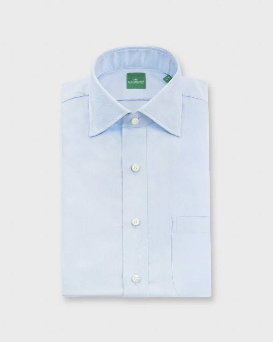Spread Collar Dress Shirt in Sky Blue Roxford Spread Collar Dress Shirt in Sky Blue Roxford